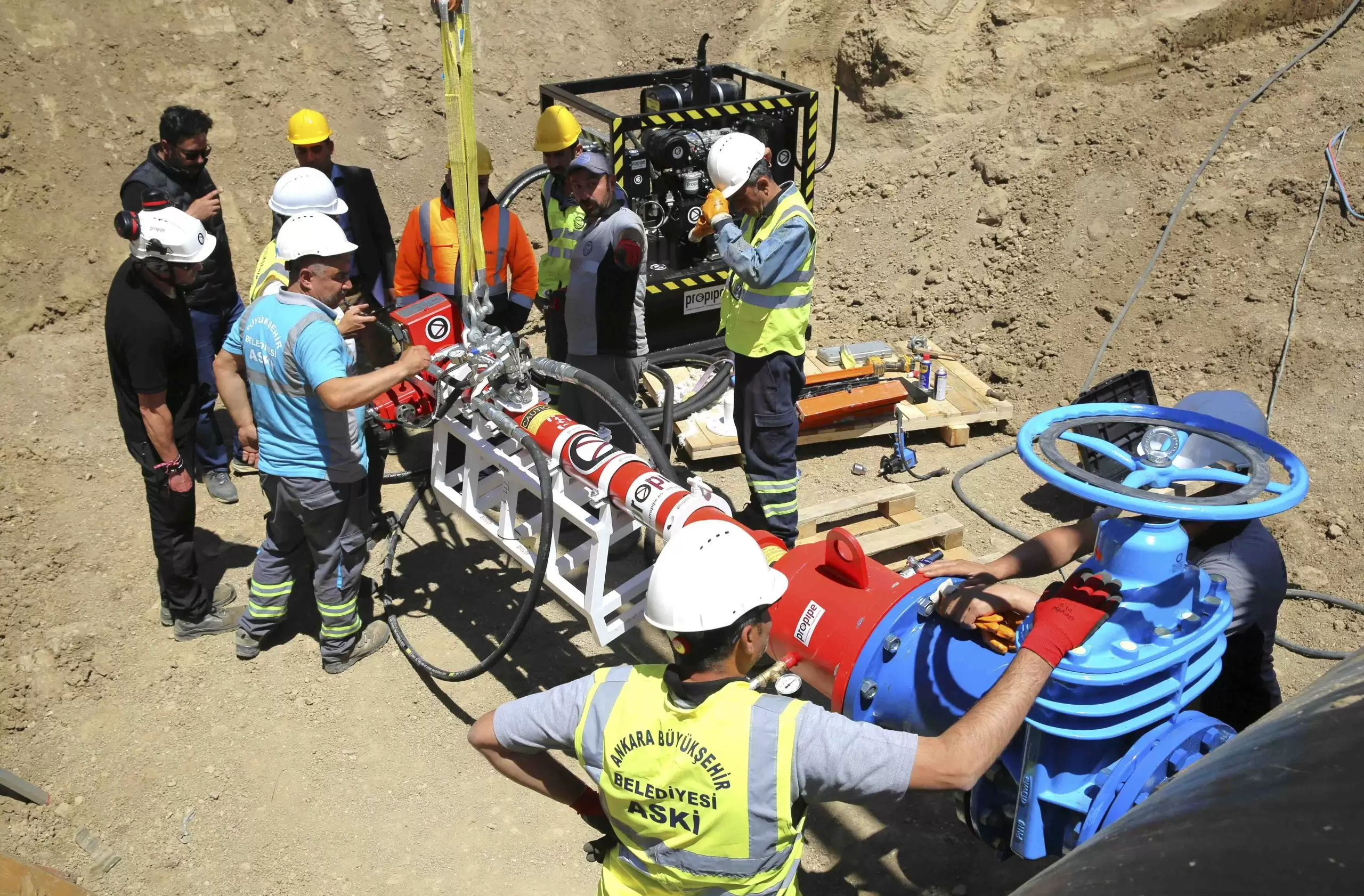 propipe hot tap ankara municipality main water pipeline 03